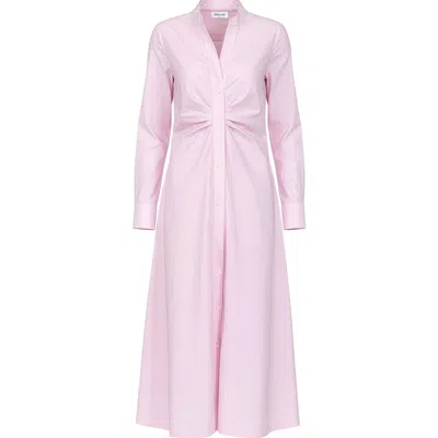 Callas Milano Genny  Long Sleeve Shirt Dress In Pink