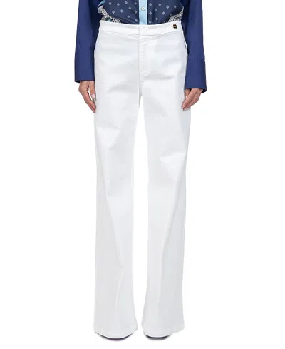 Callas Milano Lola High Density Crepe Stretch Cropped Flare Trouser In White