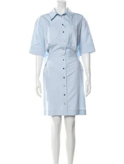Pre-owned Callas Milano Knee-length Dress In Blue