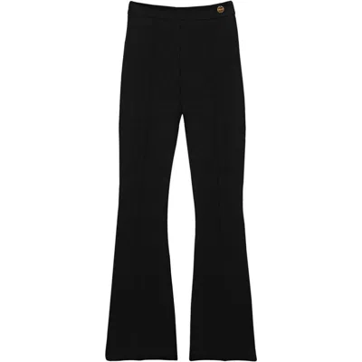 CALLAS MILANO CALLAS MILANO LOLA HIGH DENSITY CREPE STRETCH CROPPED FLARE TROUSER