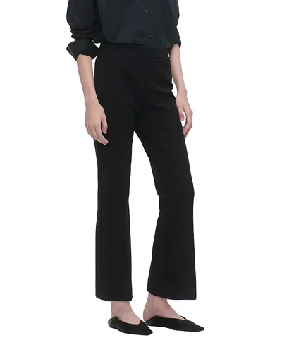 Callas Milano Lola High Density Crepe Stretch Cropped Flare Trouser In Black