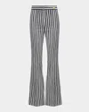 Callas Milano Lola Striped Flare-leg Pants In Striped Naturalmidnight