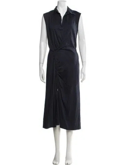 Pre-owned Callas Milano Long Dress In Blue