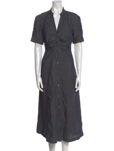 Pre-owned Callas Milano Long Dress In Gray