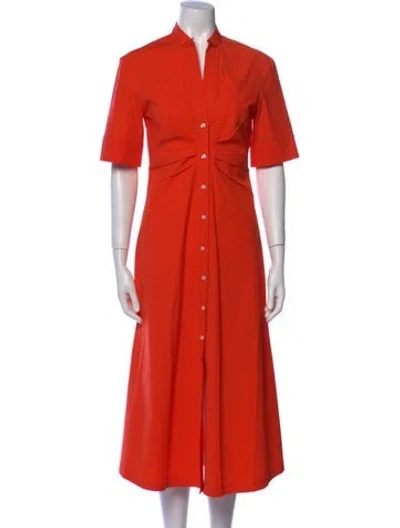 Pre-owned Callas Milano Long Dress In Orange