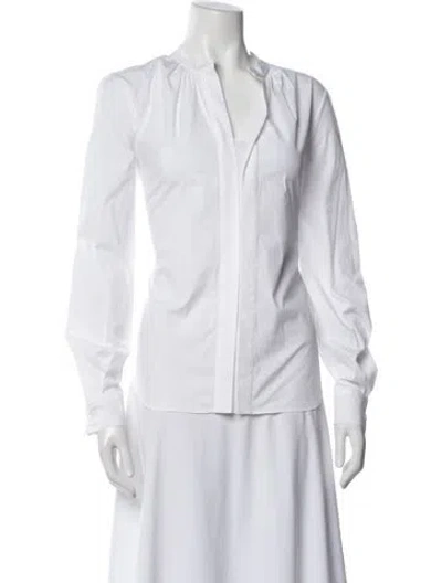 Pre-owned Callas Milano Long Sleeve Blouse W/ Tags In White