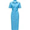 Callas Milano Lou Fitted Shirt Dress In Blue