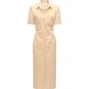 Callas Milano Lou Fitted Shirt Dress In Orange