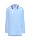 Callas Milano Lyn Tassel Collar Shirt In Blue