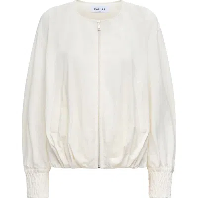 Callas Milano Marta Bomber Jacket In White