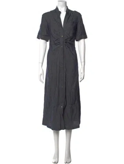 Pre-owned Callas Milano Midi Length Dress In Grey