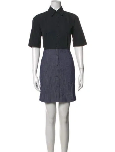 Pre-owned Callas Milano Mini Dress In Blue