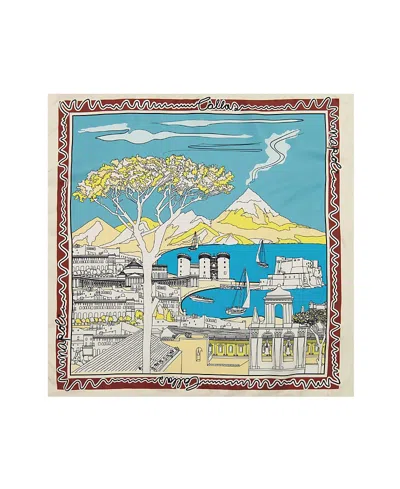 Callas Milano Napoli Silk Scarf In Yellow