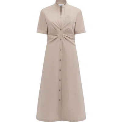 Callas Milano Noor Long Shirt Dress In Gray