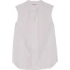 Callas Milano Olympia Poplin Shortsleeve Top In White