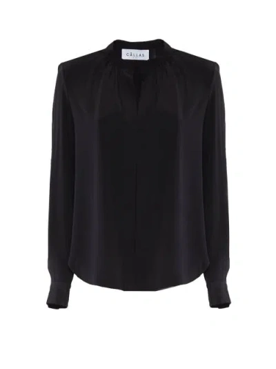 Callas Milano Olympia Silk Blouse In Black