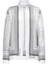 Callas Milano Paulina Dotted Silk Shirt In White