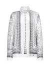 Callas Milano Paulina Dotted Silk Shirt In White
