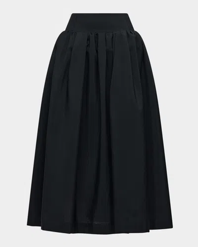 Callas Milano Penelope Pleated A-line Midi Skirt In Blue