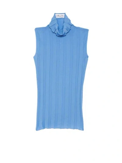 Callas Milano Romy Sleeveless Turtleneck In Blue