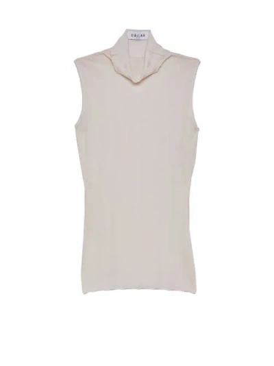 Callas Milano Romy Sleeveless Turtleneck In Neutral
