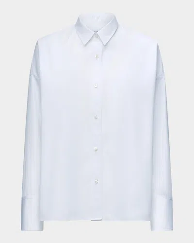 Callas Milano Sirene Button-down Silk Twill Scarf Shirt