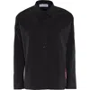 Callas Milano Sirene Poplin Shirt With Silk Twill Milano Print Scarf In Black