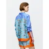 Callas Milano Sirene Scarf Back Shirt In Animal Print
