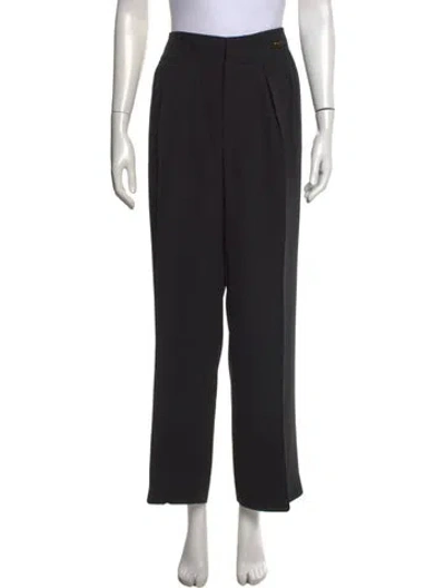 Pre-owned Callas Milano Straight Leg Pants In Black