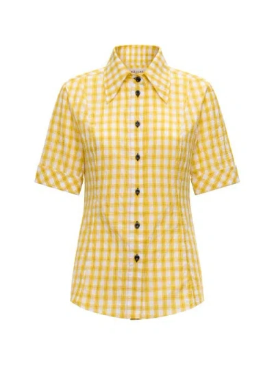 Callas Milano Sunny Fitted Shirt In Yellow