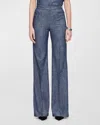 Callas Milano Tonne High-rise Stretch Denim Pants In Navy