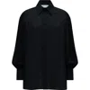 Callas Milano Viola Pleated Sleeve Shirt Black