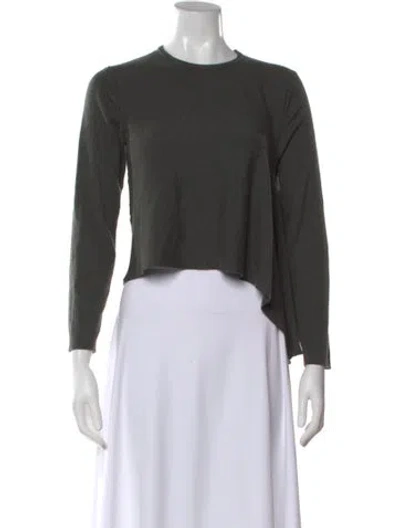 Pre-owned Callas Milano Virgin Wool Crew Neck Sweater In Gray
