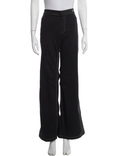 Pre-owned Callas Milano Wide Leg Pants In Black