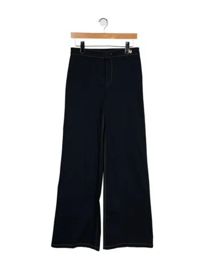 Pre-owned Callas Milano Wide Leg Pants In Black