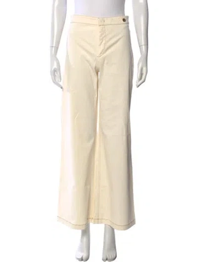 Pre-owned Callas Milano Wide Leg Pants In Neutrals
