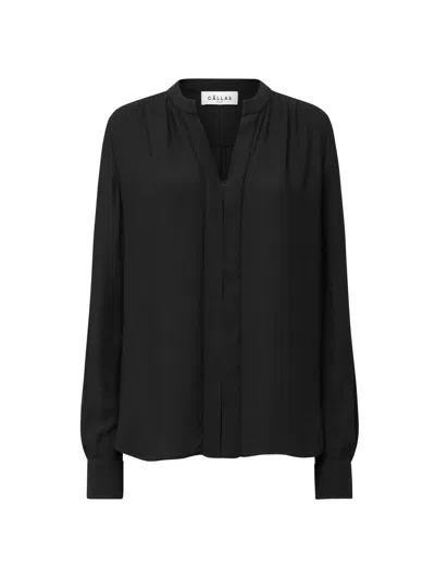 Callas Milano Athena Relaxed Fit Athena Long Sleeve Shirt In Black