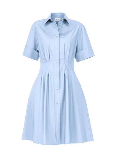 Callas Milano Bergamo Fit And Flare Shirt Dress In Blue