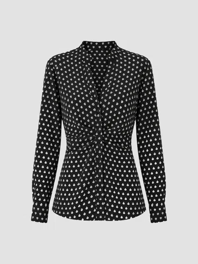 Callas Milano Women's Blake Slim Draped Shirt In Black
