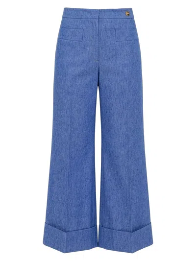 Callas Milano Women's Brody Crop Cuff Pants In Blue