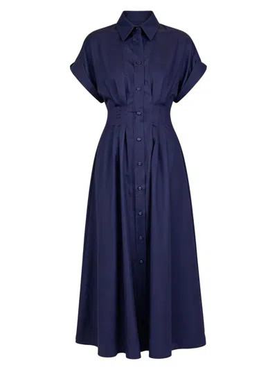 Callas Milano Women's Corsica Sleeveless Shirtdress In Blue