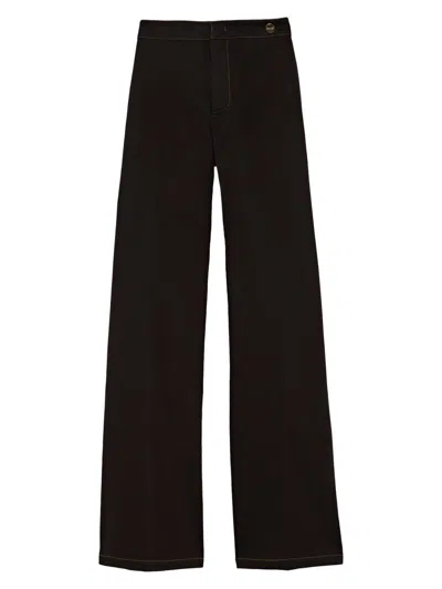 Callas Milano Women's Jane Cotton Stretch Flare Trousers In Black