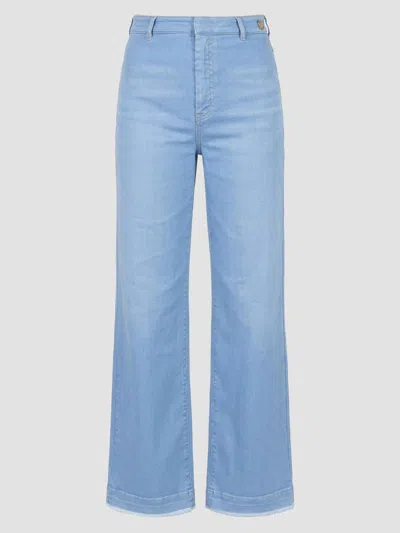 Callas Milano Jerry High-rise Flare Leg Light Wash Pale Blue Jean