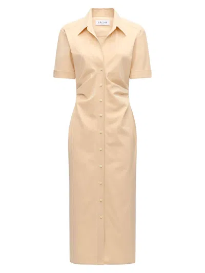 Callas Milano Lou Fitted Shirt Dress In Orange