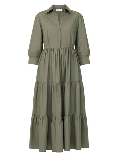 Callas Milano Marseille Tiered Dress In Green
