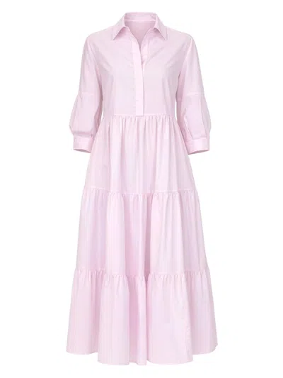 Callas Milano Marseille Tiered Dress In Orange