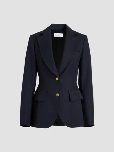 Callas Milano Women's Neptune Relaxed Double Faced Tuxedo Jacket In Blue