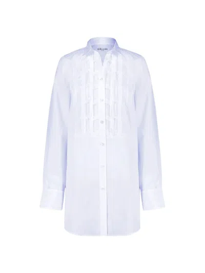 Callas Milano Women's Nikita Origami Tunic Shirt-dress In White