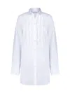 Callas Milano Women's Origami Patchwork Front Tunic Shirt-dress In White