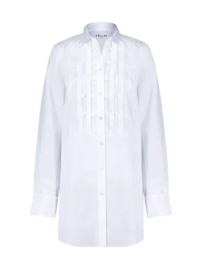 Callas Milano Women's Origami Patchwork Front Tunic Shirt-dress In White